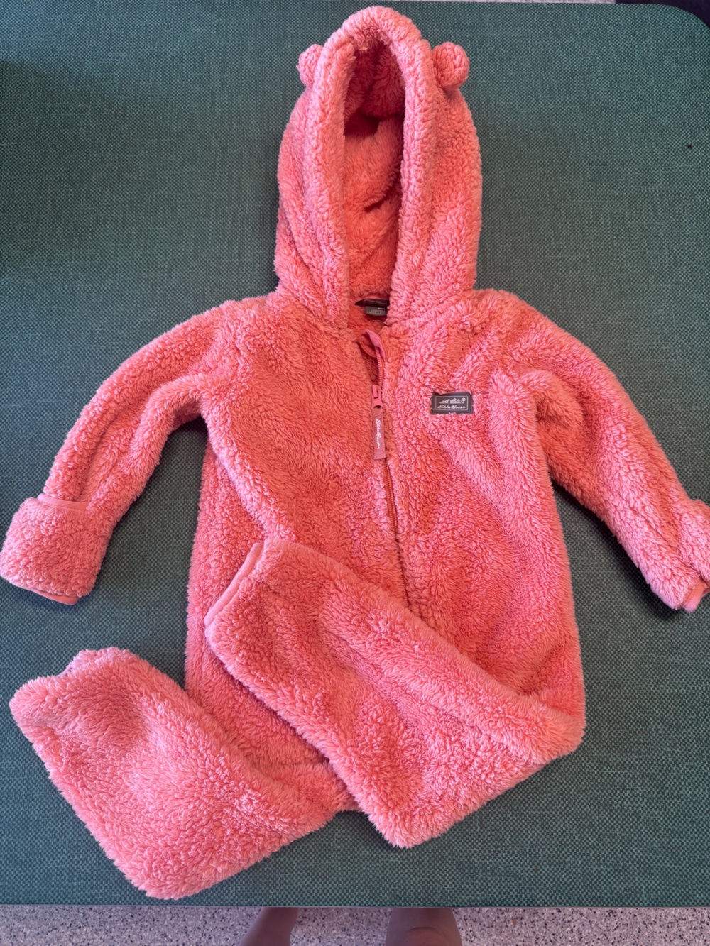 Eddie Bauer Coral Pink Sherpa Hooded Jacket for Kids